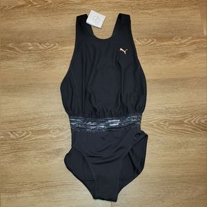 Puma Women's Athletic Black Leotard Explosive Multi-Purpose XS $70 New